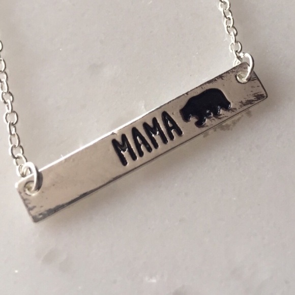 Silver Mama Bear Necklace - Picture 3 of 3